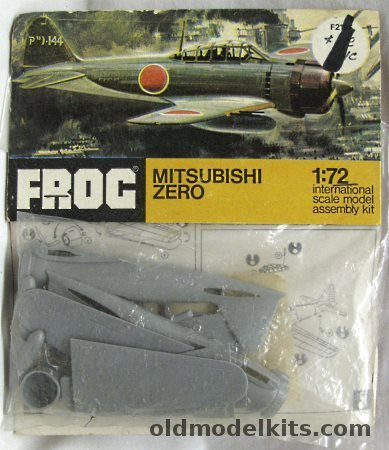 Frog 1/72 Mitsubish Zero - Atsugi Kokutai Japan January 1944 or 251st Kokutai Buin Bougainville 1942 - Bagged, F219F plastic model kit